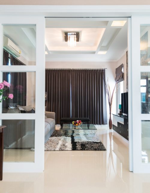 White living room